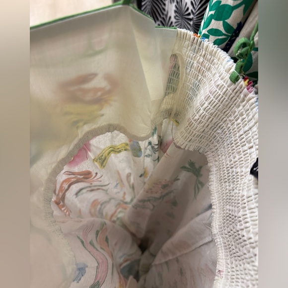 Rachel Zoe Paradisio Linen Tropical Graffiti Maxi Dress Small - Picture 11 of 17